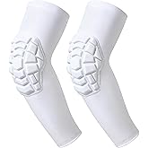 LUODITO Football Arm Pads Padded Arm Sleeves Compression Elbow Pads Protective Support for Volleyball Wrestling 1 Pair