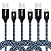 Micro USB Cable, iSeekerKit 6ft High Charging Speed USB 2.0 A Male to Micro Nylon Braided Cords with Aluminum Connectors Compatible for Samsung, HTC, Android and More [3 Pack]