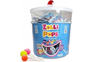 Zollipops Clean Teeth Pops Sugar Free Candy with Xylitol, Dye-Free Lollipops - Keto & Diabetic-Friendly, Dentist-Approved Treats for Kids (Natural Fruit Flavors, 1lb Tub)
