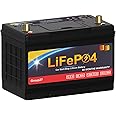 12V 80AH LiFePO4 Lithium Battery, 1300CCA Group 27 Starting Battery, Built-in Smart BMS, Perfect for Automotive Car, 60 Months Warranty