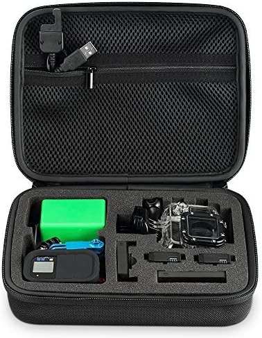 【18 Month Warranty】 Muber Gopro Shockproof Carrying Case Organizer Protector for Gopro Hero 4/3+/3/2/1 &amp; Accessories (8.6" X 6.7" X 2.7", Black)