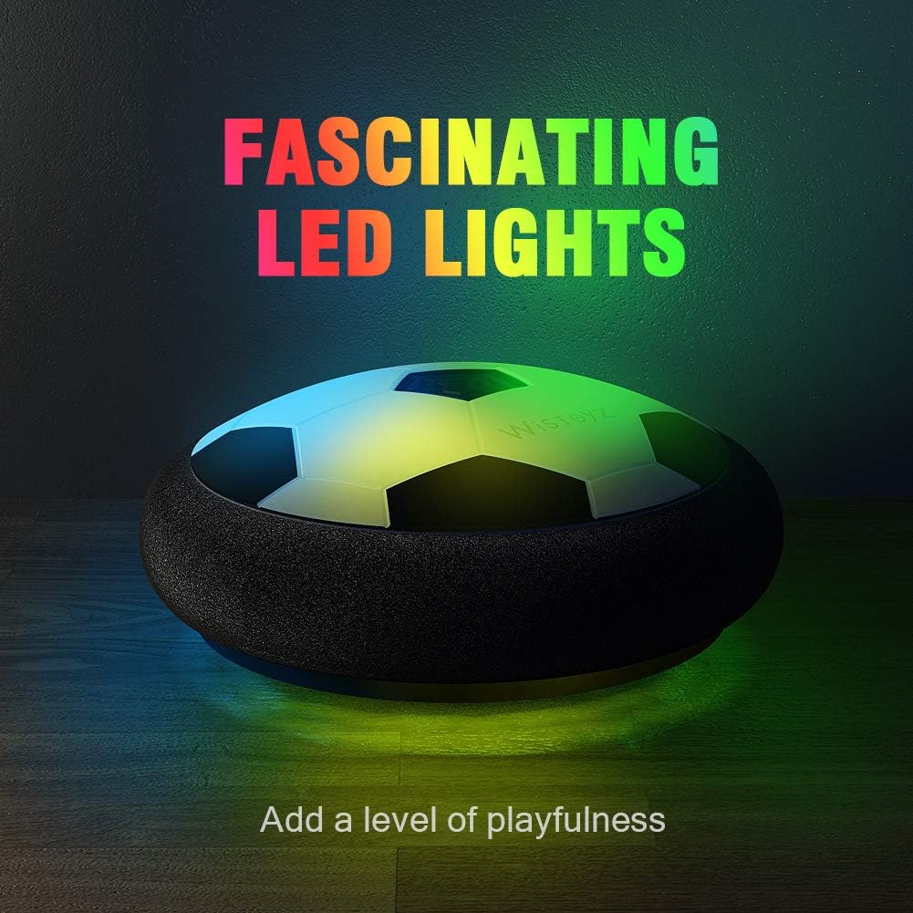 WisToyz Kids Toys Hover Soccer Ball Set with 2 Goal & 1 Kids Soccer Ball, LED Light Soccer Games, Toddler Toys Toddler Boy Toys Gifts for Boys Gift for Kids Toys for 2 Year Old Boys Toys for Boys 2-13: Toys & Games