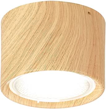 Textura De Madera 5W Focos LED Lampara Techo Cilindro Luz De Techo COB