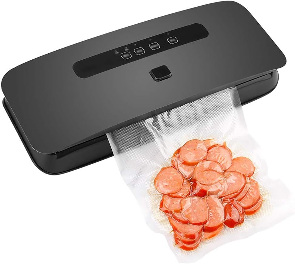 Food Vacuum Sealers Wet And Dry Household Food Vacuum Sealing Machine Intelligent Plastic Sealing Machine Vacuum Packing (Color : Black, Size : 38.5x14x7cm)