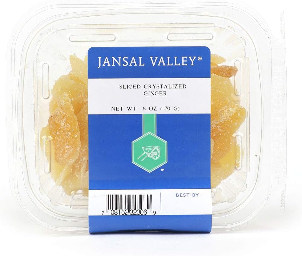 Jansal Valley Sliced Crystallized Ginger, 6 oz