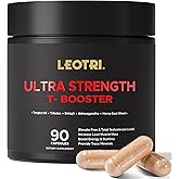 Leotri Ultra Strength T-Booster for Men: 23,900mg Herbal Blend with Tongkat Ali, Ashwagandha, Shilajit & More – Supports Muscle Strength, Energy & Stamina – 90 Capsules