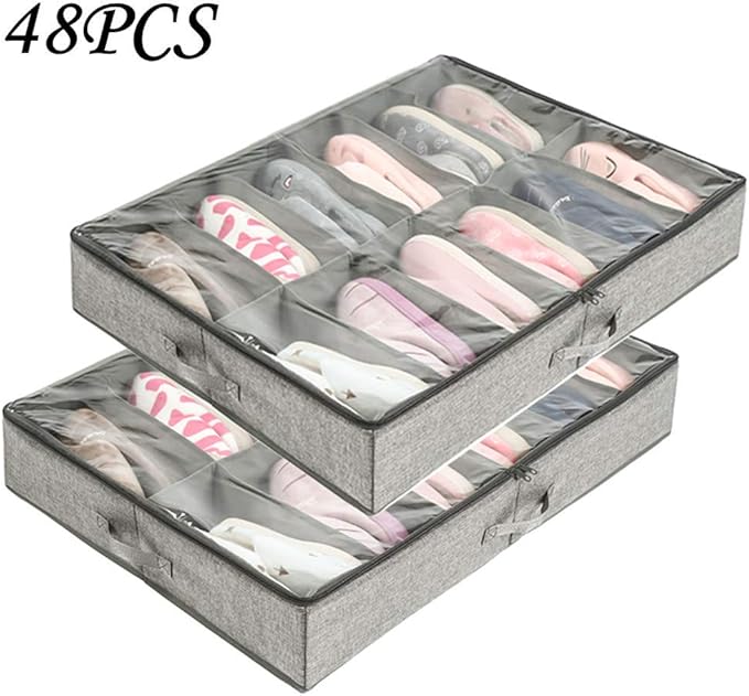 Hwalla Organizador de Zapatos Debajo de la Cama, Zapatero Funda