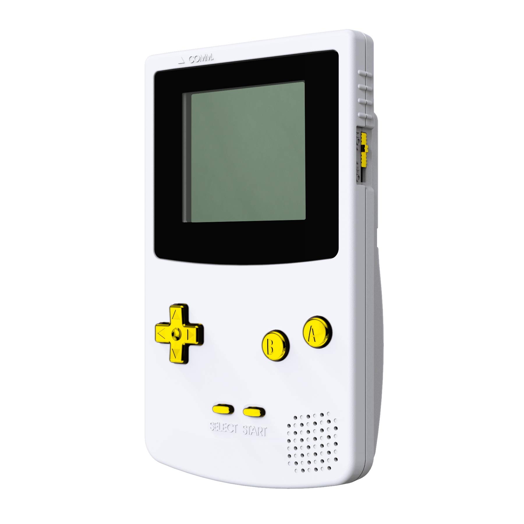 eXtremeRate Chrome Gold Replacement Full Set Buttons for Gameboy Color GBC - Handheld Game Console NOT Included