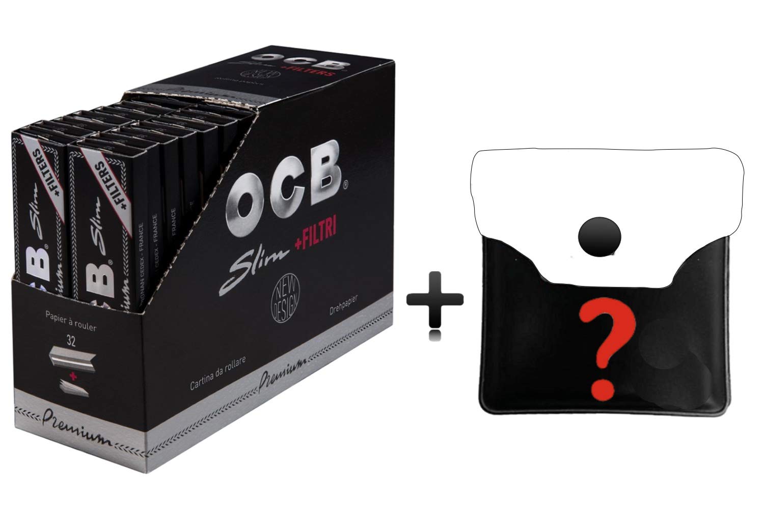 All u need OCB Kingsize Slim Premium Black Rolling Paper with Filter Tips, Ashtray (10)