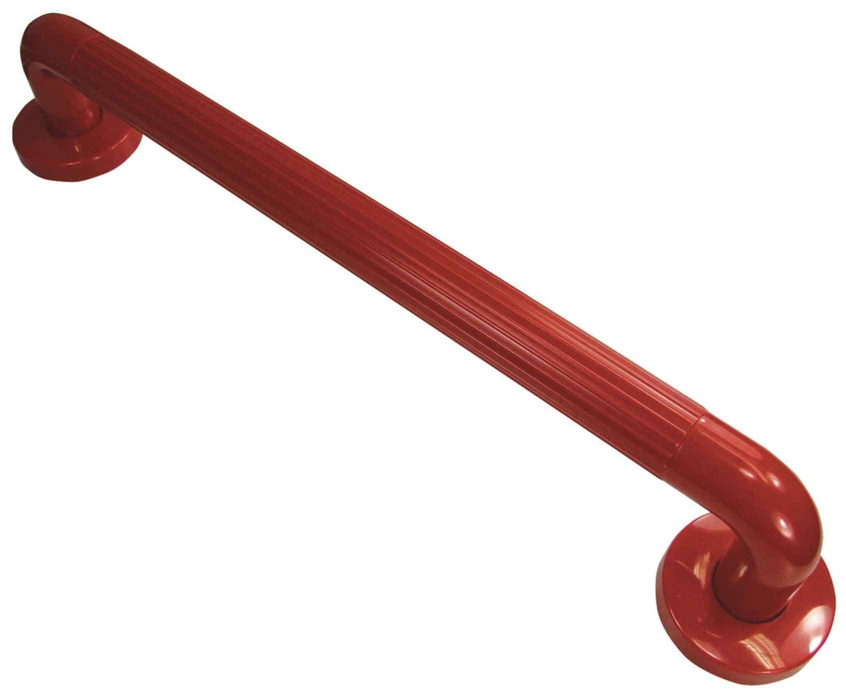 Aidapt Red Safety 600mm (24") Ribbed UPVC Plastic Grab Bar Support Rail Aid