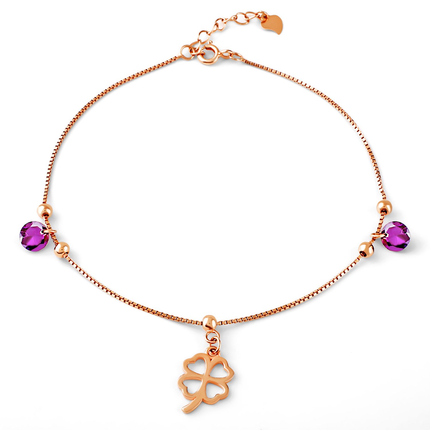 J Rosée pulsera tobillera  plata buen regalo de San Valentín para amor