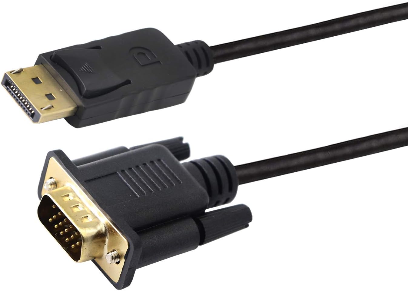 XMSJSIY DisplayPort to VGA Adapter Display Port Male to VGA Male Cable Connector 1080p for Monitor Desktop,Laptop,PC,HDTV and More