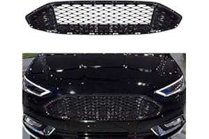 RainMan S Front Grill Honeycomb Trim Gloss Black Grille Replacement for 2017 2018 Fusion