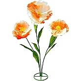 FLORACROWEN Giant Flowers for Decoration, 5.9 Ft Large Artificial Flower Decor Waterproof Paper Flowers for Birthday Party Garden Office Home Wedding Christmas Shop Window Display (Cranberry)