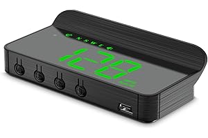 Liiiyuan M1 Green Windshield Projection Heads Up Display, Digital GPS Speedometer with Speed, Travel Direction Function, and 