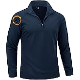 Cavva Mens Quarter Zip Pullover Thermal Fleece Lined Sweatshirts Long Sleeve 1/4 Zipper Athletic Winter Shirt