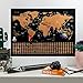 Scratch off Map of the World XL Poster - US States outlined - Extra Large size 33