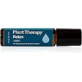 Plant Therapy Relax Essential Oil Blend Pre-Diluted Roll On 10 mL (1/3 oz) 100% Pure, Natural Aromatherapy for Stress Relief and Better Sleep