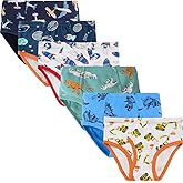 Slenily Little Boys Sharks Briefs Toddler Kids Truck Cars Underwear Soft Cotton Airplane Undies (Pack of 6)