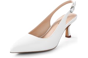 Ankis Slingback Heels for Women Closed Toe Women's Pumps Kitten Heel Wedding Party Casual Dress Shoes