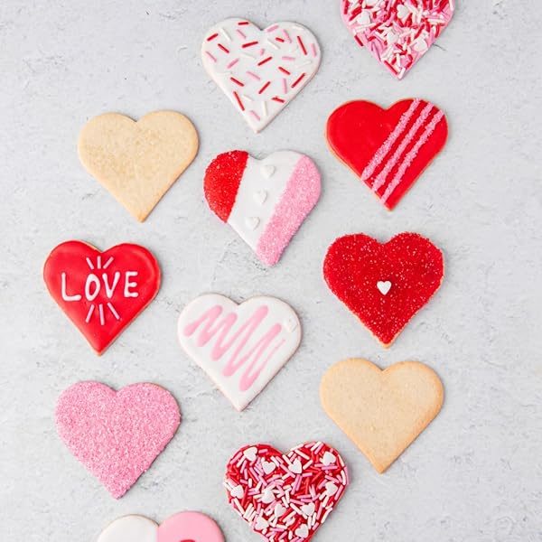 SWEETS INDEED FROSTING KIT PLUS SPRINKLES FROSTING TUBES NOZZLES 11.71 OUNCES PERFECT FOR BAKING AND COOKIE DECOARTING (VDAY DECORATING KIT)