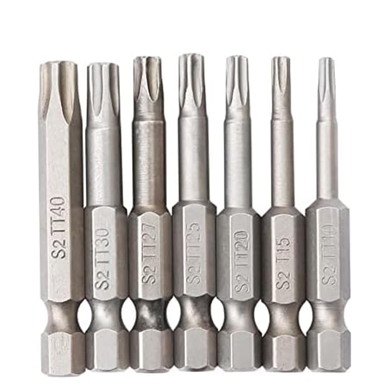 Angelkiss Torx Screwdriver Bits Set, 7pcs 5-Prong Screwdriver Bit Set, Torx Magnetic Security Head