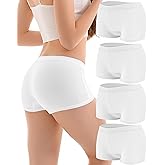 Redoll 4 Pack Women's Cotton Boyshorts Panties Boxer Briefs for Ladies Full Coverage Underwear