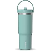 Hydrapeak Nomad 32 oz Tumbler with Handle and Straw Lid, Leakproof, Double Insulated, 32oz Cup Stainless Steel (Pale Sage)
