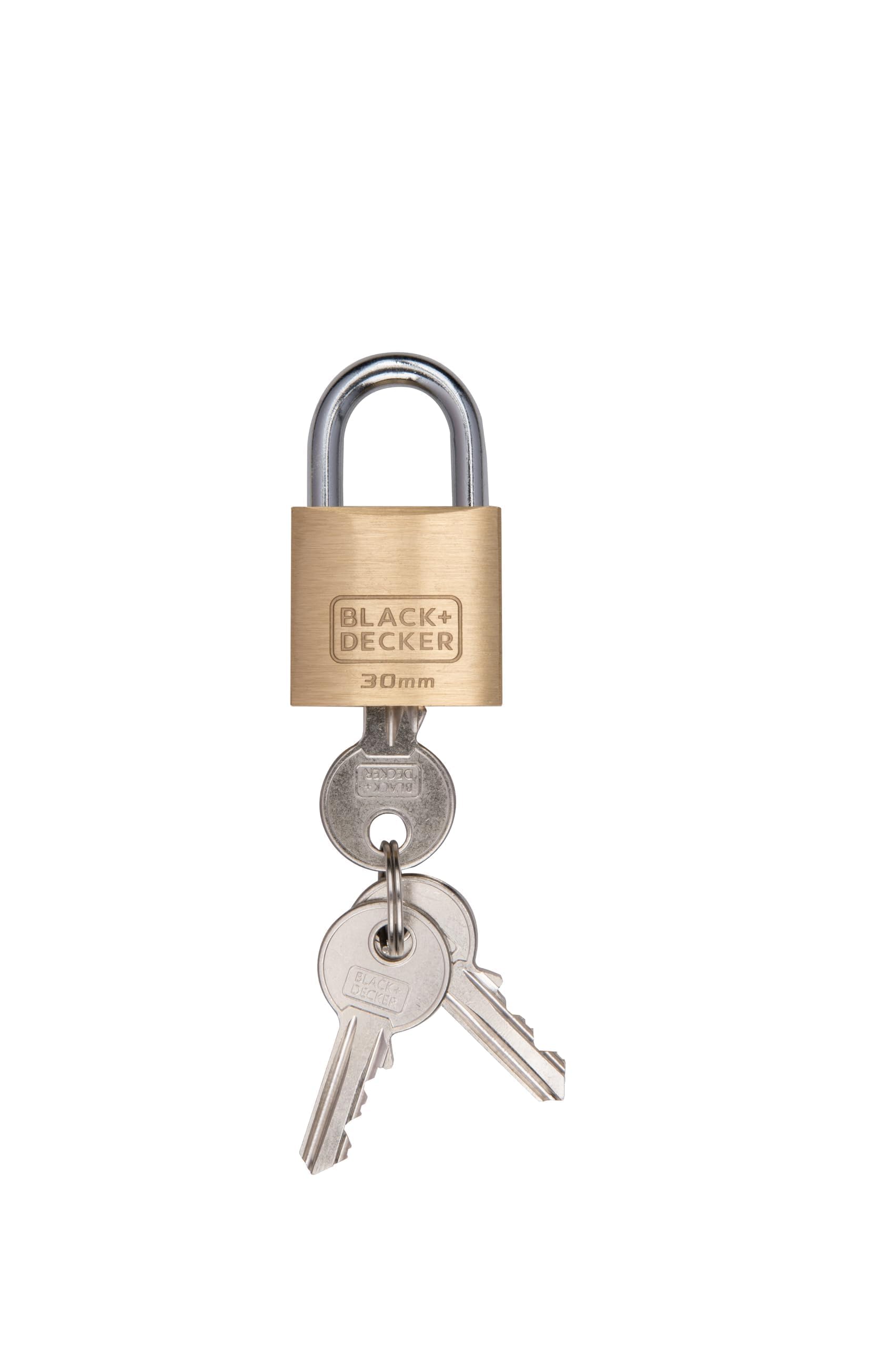 BLACK+DECKER 8711252231990 Padlock 30 mm, Yellow