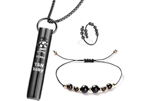 YNbaby 528Hz Meditation Whistle - Handmade Necklace with Obsidian Bracelet, Stress-Relieving Ring & Constellation Designs - for Anxiety, Quitting Smoking, and Meditation