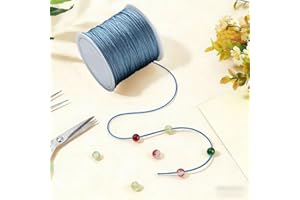 0.8mm Nylon String, Strong Bracelet String, Durable Nylon Cord for Charms, Pendants, Bracelets, Jewelry Making Supplies and B