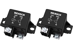Weasch 2Pack 0332002168 Normal Open Power Relay, 12V 75A, Applies to Starter Relay V23232-D0001-X001