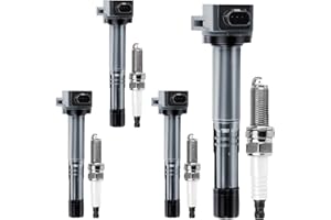MOTOREVO Set of 4 Ignition Coil Pack and Spark Plugs Compatible with 2.4L L4 Honda Accord Civic CRV Crosstour, Compatible with Acura ILX 2008 2009 2010 2011 2012 2013 2014 2015, Relapces UF602+97390