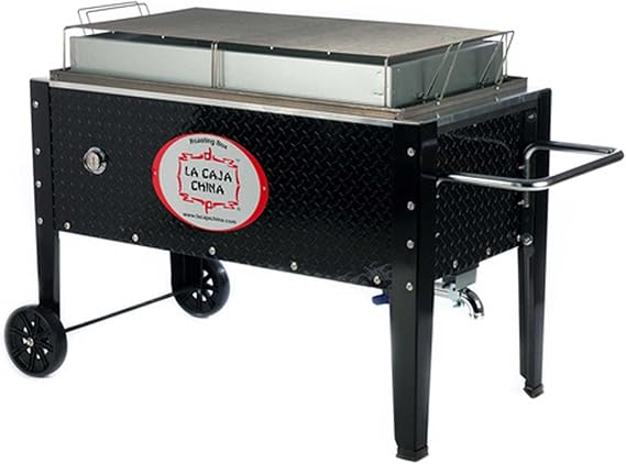 La caja china Cajas Sau SP 300 DP Negro Roasting Caja cerdo Barbacoa: Amazon.es: Jardín