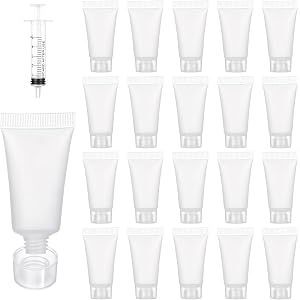 5ml Refillable Toothpaste Tubes Container, Travel Empty Tube with Syringes | refillable squeezable toothpaste container for t