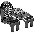 TOBWOLF 2PCS E-Bike U Slot Rear Pedals, 10MM / 14MM Aluminium Bicycle Foot Peg, Non-Slip Ebike Foot Pegs for Passenger, Folding Rear Bicycle Footrest Pedals for E-Bike, Mountain Bike, Folding Bicycle