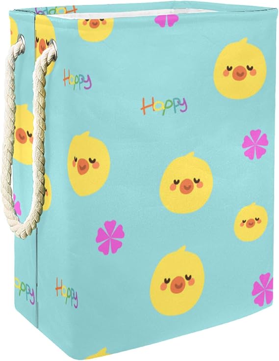 Cesta de Almacenamiento Dibujos Animados de Pollo Amarillo Cesto de