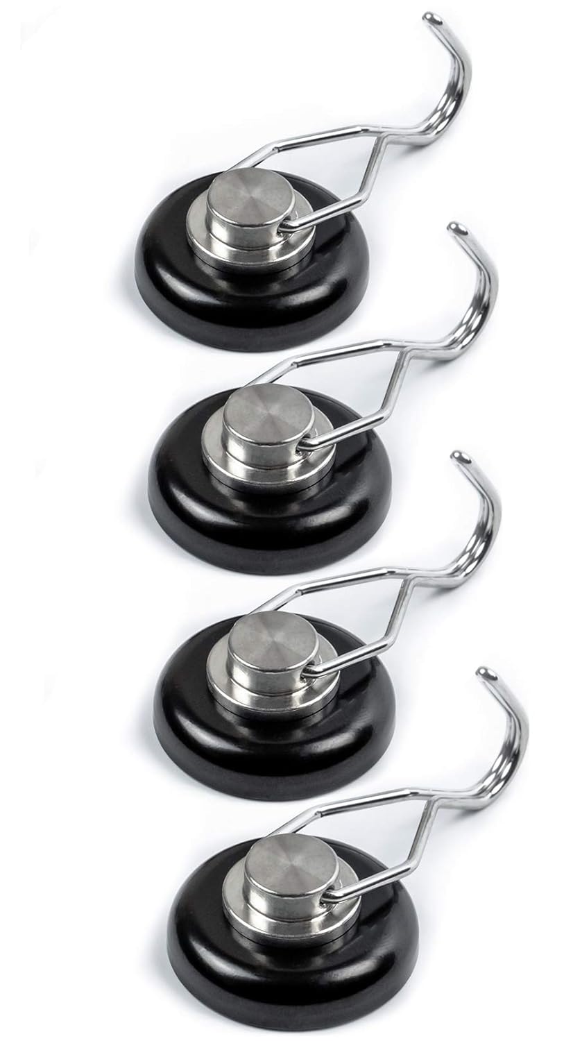 [4 Pack] Strong Hooks (65 Pound) Rotating Swivel Hooks, The Strongest Earth Neodymium