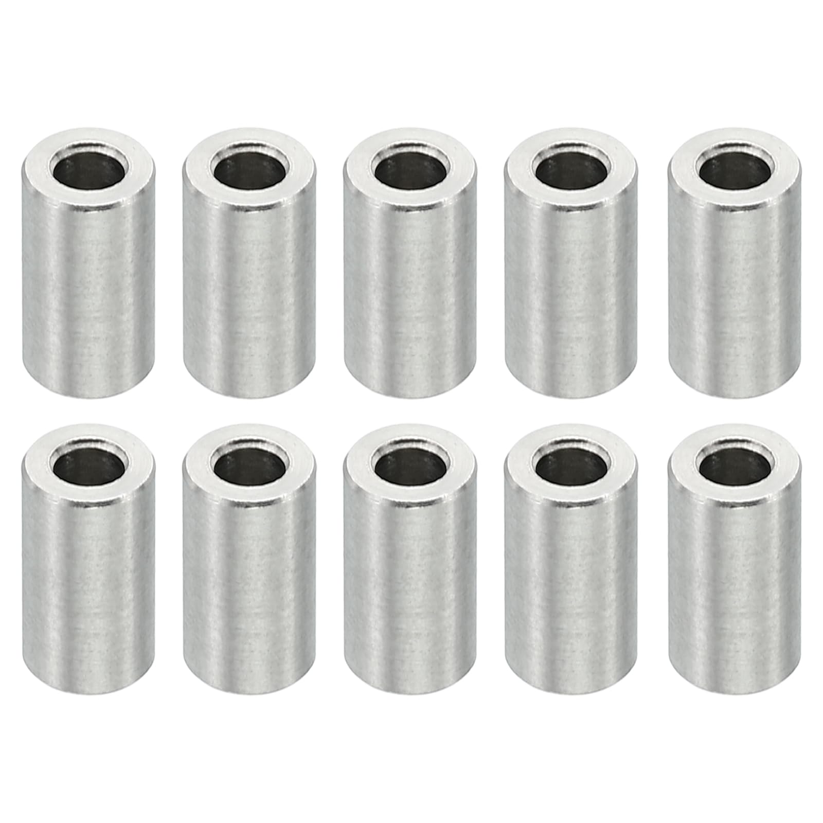 PATIKIL M3 Stainless Steel Spacers, 10 Pcs Metal Spacer Stainless Steel 3.1mm ID x 6mm OD X10mm L Stainless Steel Spacers Screw Standoff Round for 1/8 Inch or M3 Screw Bolts