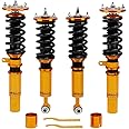 maXpeedingrods Coilover for BMW 5 Series E39 1995-2003, 24 Levels Damper Adjustable Coilovers Suspension Kit, Coil Spring Shock Absorber Struts, Height Adjustable Lowering Kit 1-3" Gold