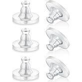 Earring Backs Rubber,100pcs Soft Clear Earring Backs for Studs,Hypoallergenic Silicone Earrings Backs Replacement Safety Back Stoppers