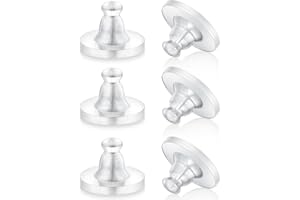 KERRYJEWL Earring Backs Rubber,100pcs Soft Clear Earring Backs for Studs,Hypoallergenic Silicone Earrings Backs Replacement Safety Back Stoppers