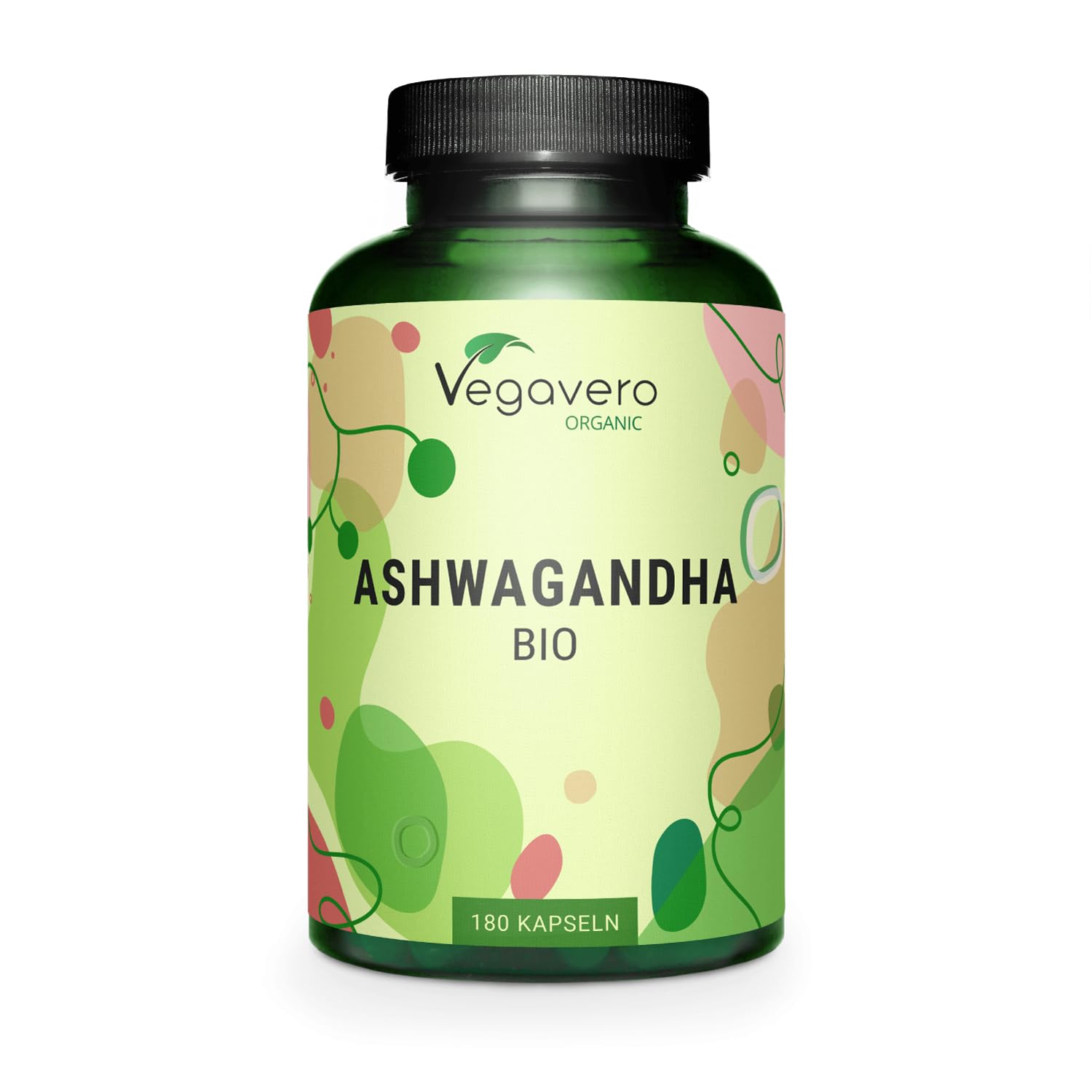 Vegavero Organic Ashwagandha Capsules | 2010 mg Root Powder | 180 Vegan Pills | Standardised 2% Withanolides | Lab-Tested | NO Additives | Vegan