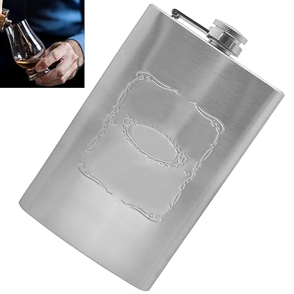 JM 300ml 10oz Pocket Hip Flask Bottle Liquor Drink Ware Stainless Steel -119 A