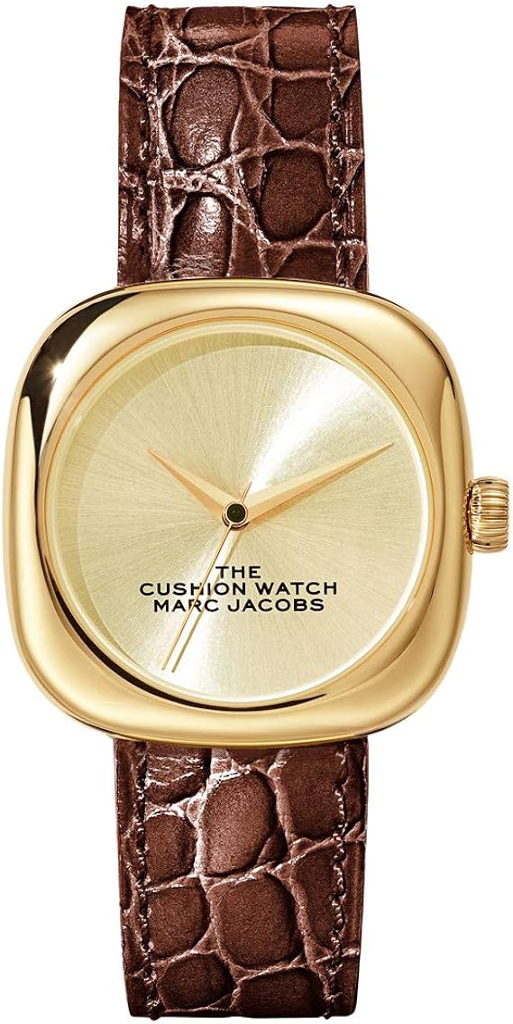 Amazon Marc Jacobs マークジェイコブス クッションウォッチ レディース 腕時計 ゴールド ブラウン レザーベルト The Cushion Watch 36mm 女性用 時計 M 212 1sz 並行輸入品 腕時計 腕時計 通販