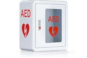 ZIPOWEY AED Cabinet Wall Mounted, AED Defibrillator Storage Cabinet with Snap Lock, Transparent Window fits for Home, Office, Hospital and Public Places, 14 x 7.8 x 15.7 Inch