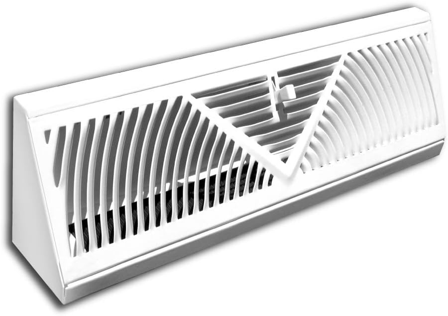 Registers, Grilles & Vents - Truaire C118SW 18-Inch(Duct Opening Measurements) Floor Baseboard Supply 18-Inch Floor Baseboard Diffuser, White
