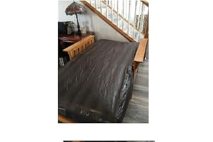 OctoRose Twin Size Leather Like Brown and Bonded Classic Soft Micro Suede Reversible Futon Cover (leatherlike-Brown)
