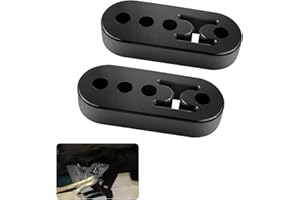 2PCS 4 Holes Exhaust Hanger,Rubber Adjustable Muffler Exhaust Hanger for Automotive Replacement Exhaust Hangers,Universal Exh