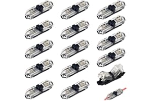 WMYCONGCONG 15 PCS Low Voltage Wire Connector Quick Solderless Wire Splice Connector No Stripping LED Wire Connectors Fits 18-22 AWG Stranded and Solid Electrical Wires (I Type 1 Way)
